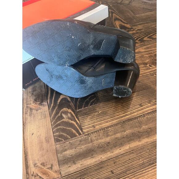 Vionic Georgia Womens 7.5 Comfort Leather Black Boho Western Bootie Witch Biker - Picture 8 of 9